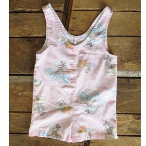 Kids Vintage Mickey Mouse Romper Sz:2T-3T